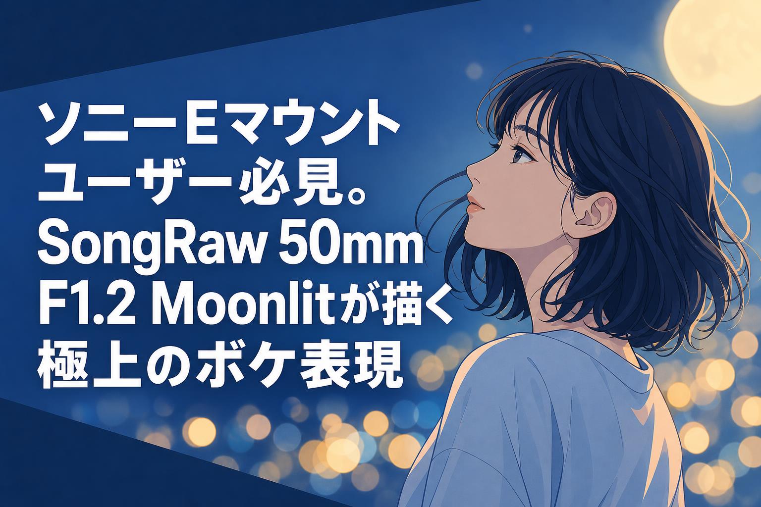 ソニーEマウントユーザー必見。SongRaw 50mm F1.2 Moonlitが描く極上のボケ表現