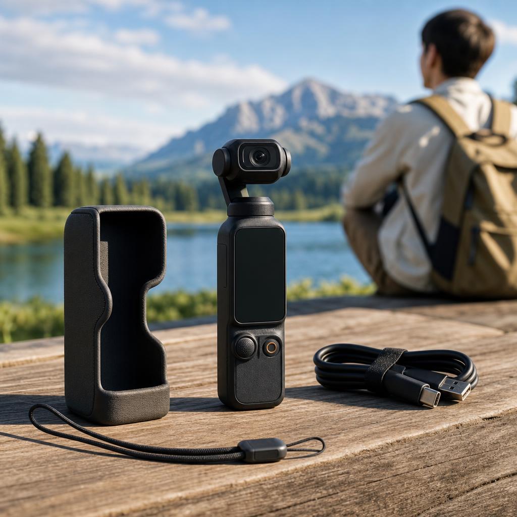 「DJI Osmo Pocket 4 スタンダード コンボ (マイクロSDカード128GB付属)」は、本体に加えて日常的な動画撮影に必要不可欠な基本アクセサリーが揃ったパッケージです。保護カバーやリス&hellip;