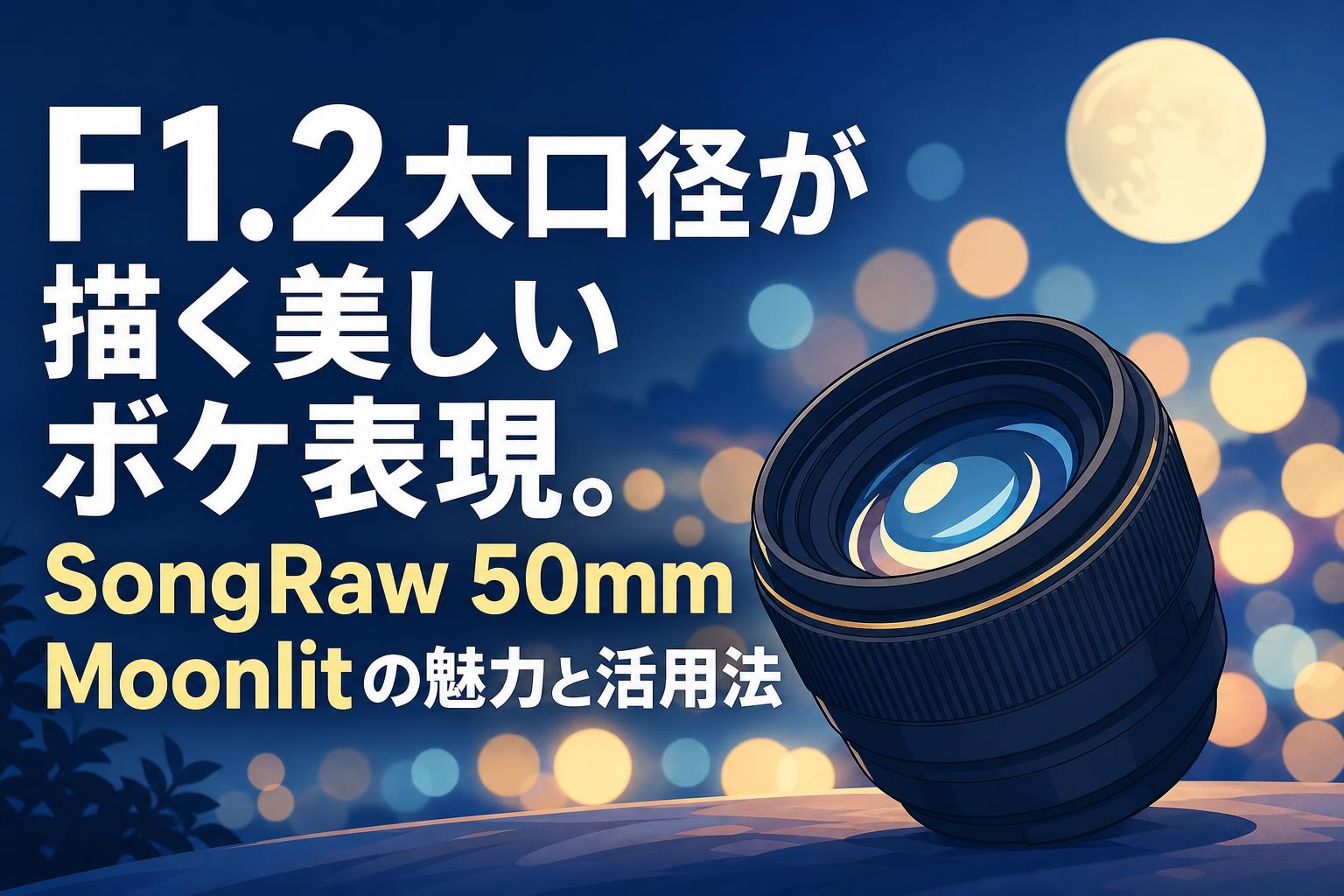 F1.2大口径が描く美しいボケ表現。SongRaw 50mm Moonlitの魅力と活用法