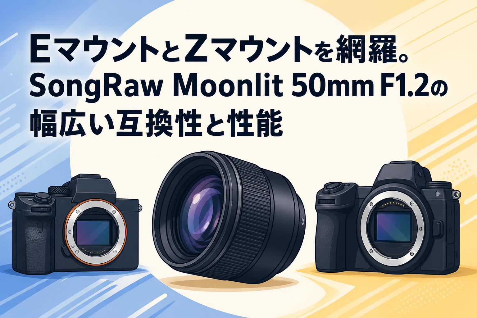 EマウントとZマウントを網羅。SongRaw Moonlit 50mm F1.2の幅広い互換性と性能