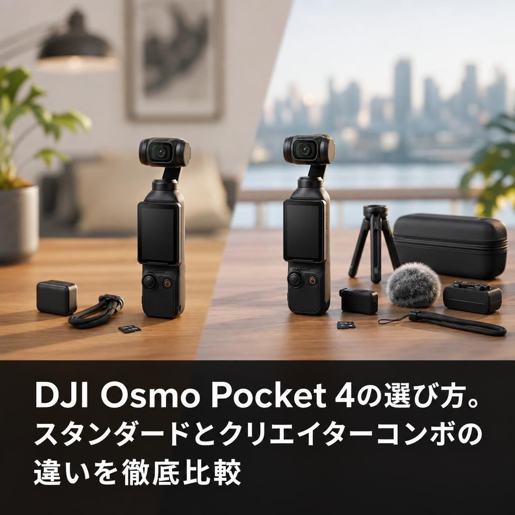 近年、動画コンテンツの需要が急速に高まる中、DJI（ディージェーアイ）が展開する最新のジンバルカメラ「DJI Osmo Pocket 4」が大きな注目を集めています。コンパクトなボディでありながら、プ&hellip;