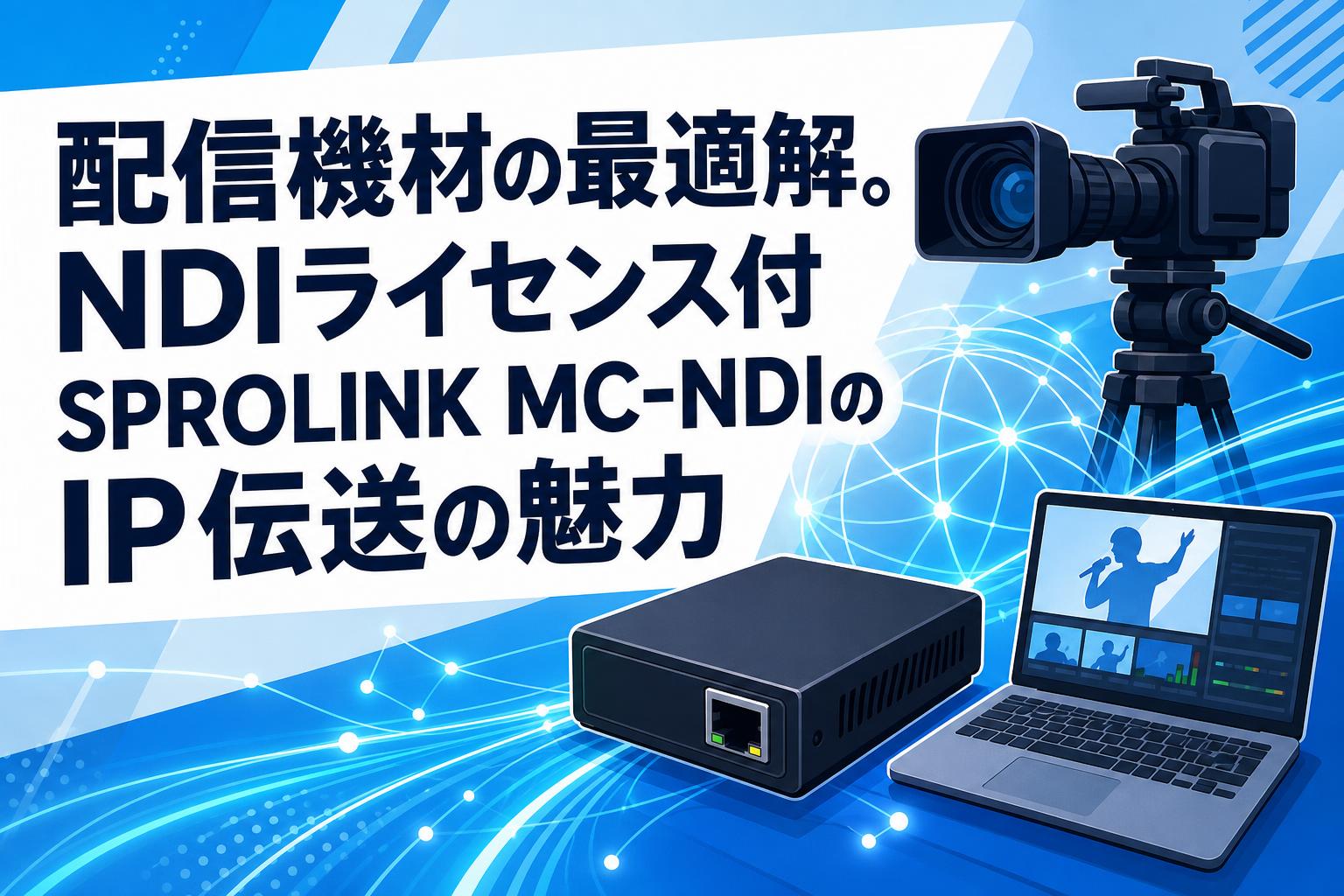 配信機材の最適解。NDIライセンス付SPROLINK MC-NDIのIP伝送の魅力
