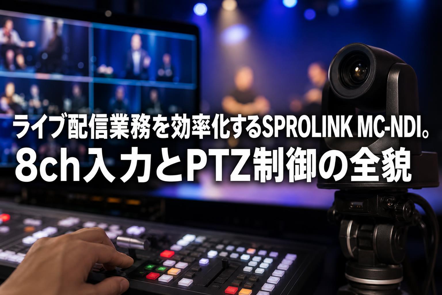 ライブ配信業務を効率化するSPROLINK MC-NDI。8ch入力とPTZ制御の全貌