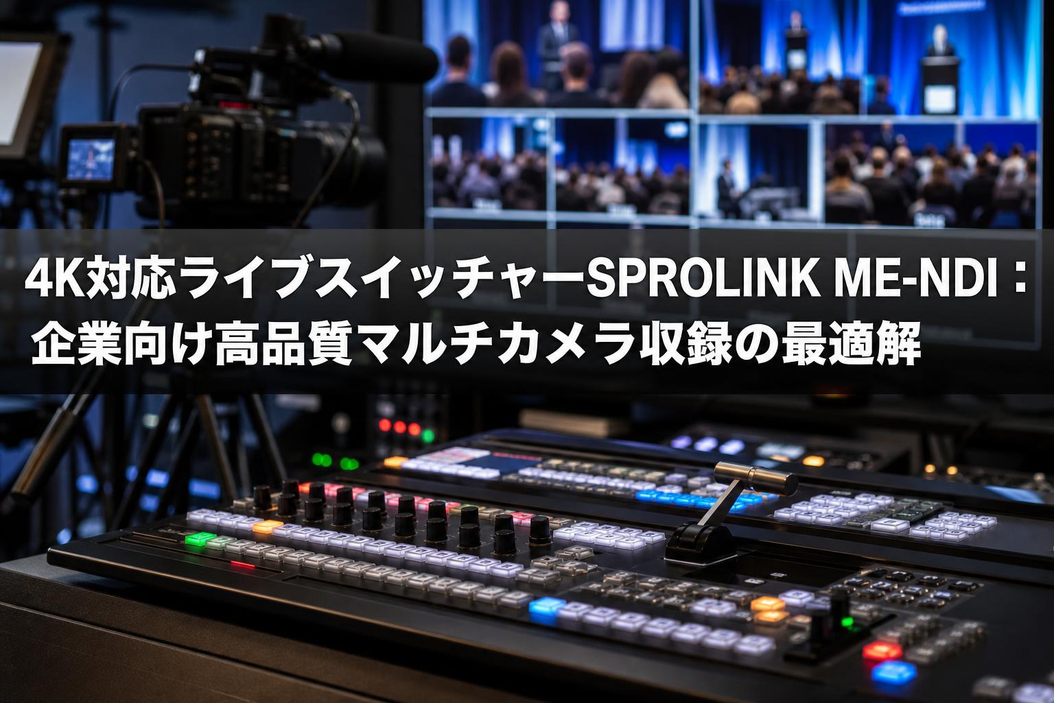 4K対応ライブスイッチャーSPROLINK ME-NDI：企業向け高品質マルチカメラ収録の最適解