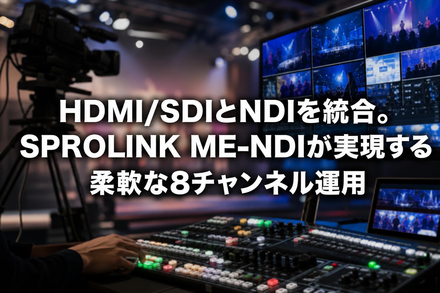 HDMI/SDIとNDIを統合。SPROLINK ME-NDIが実現する柔軟な8チャンネル運用