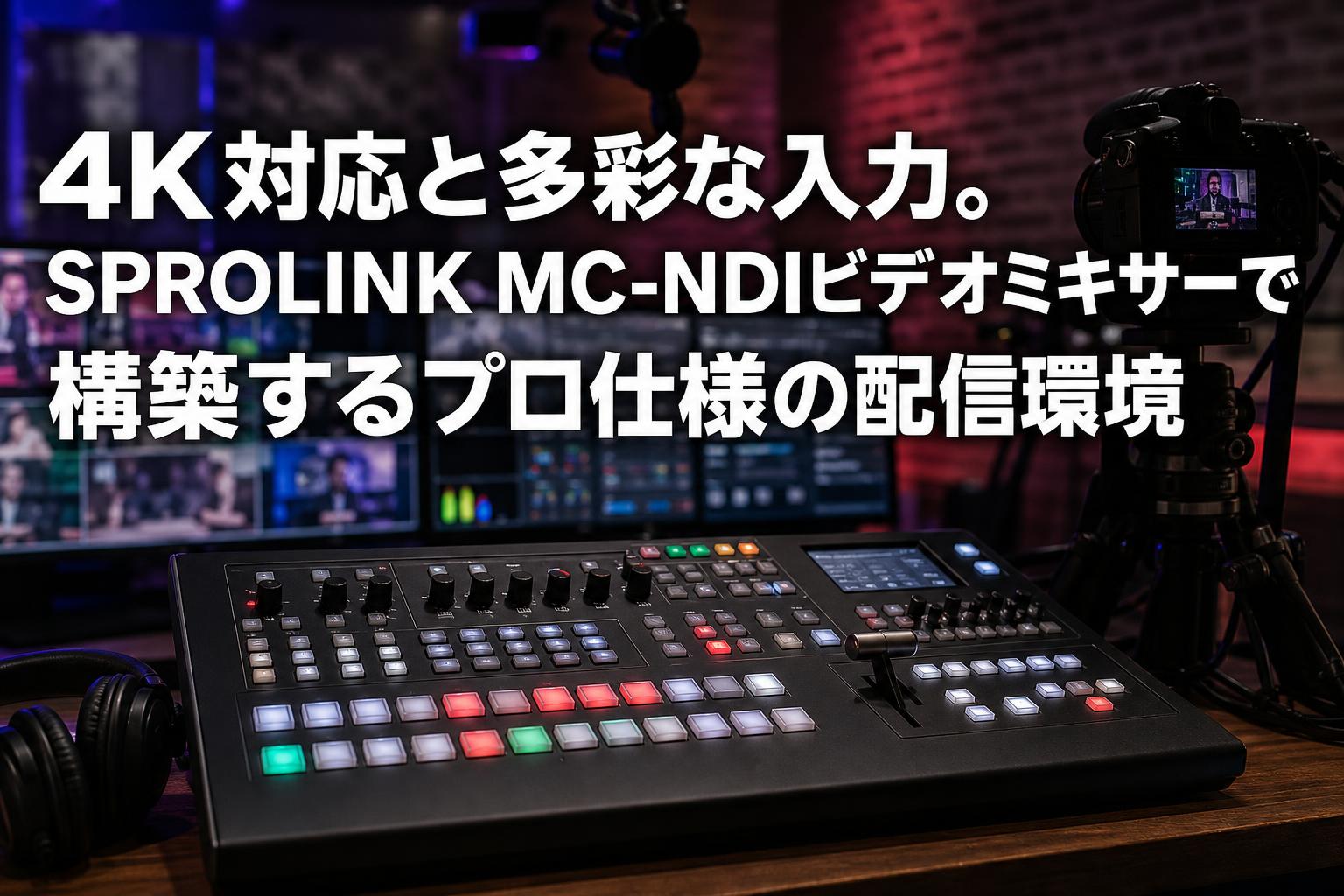 4K対応と多彩な入力。SPROLINK MC-NDIビデオミキサーで構築するプロ仕様の配信環境