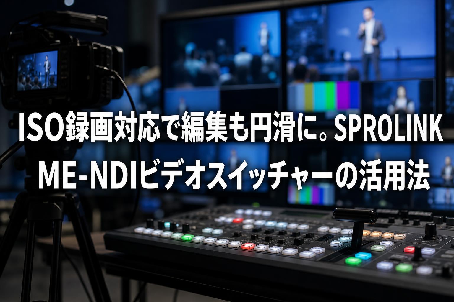 ISO録画対応で編集も円滑に。SPROLINK ME-NDIビデオスイッチャーの活用法