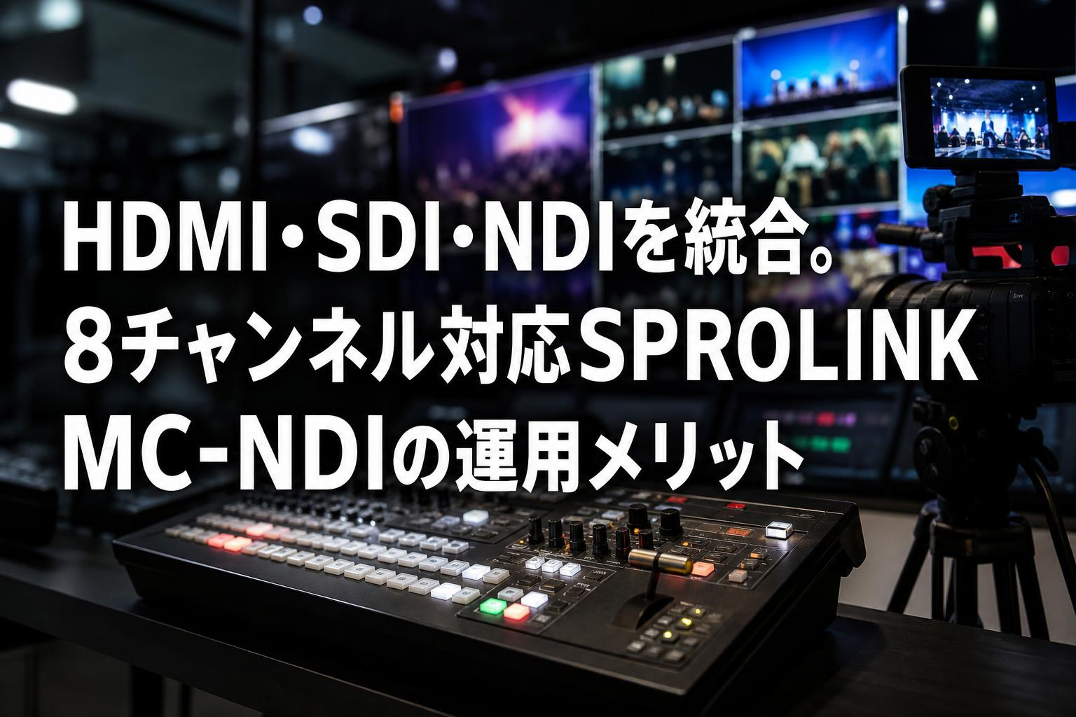 HDMI・SDI・NDIを統合。8チャンネル対応SPROLINK MC-NDIの運用メリット
