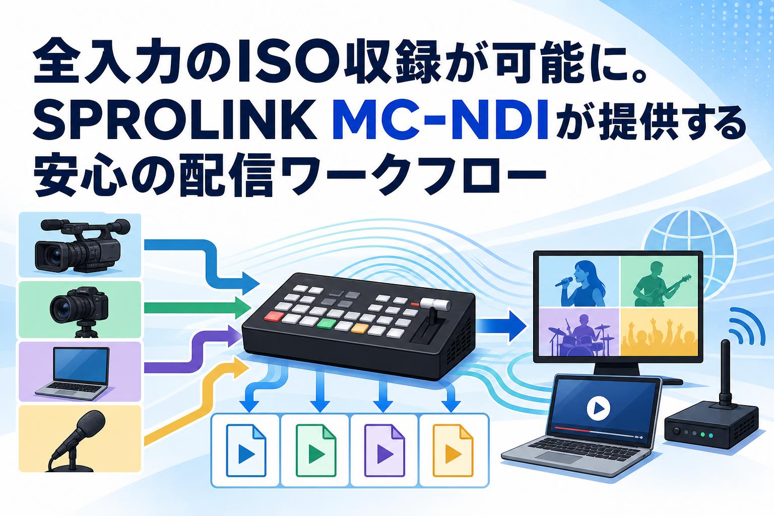 全入力のISO収録が可能に。SPROLINK MC-NDIが提供する安心の配信ワークフロー