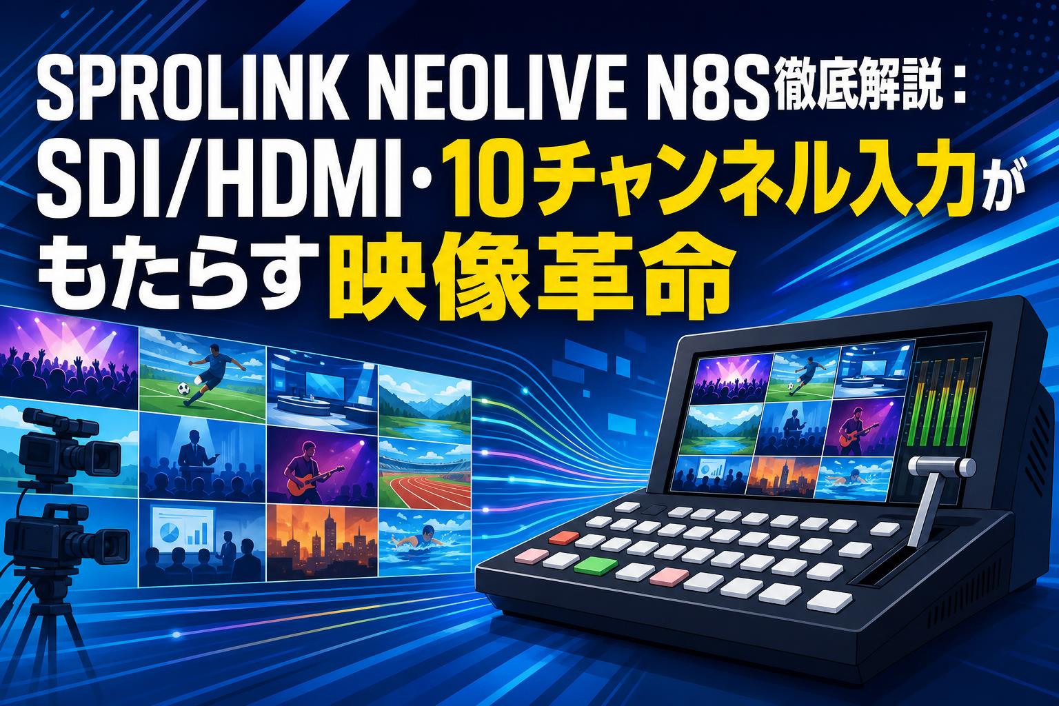 SPROLINK NEOLIVE N8S徹底解説：SDI/HDMI・10チャンネル入力がもたらす映像革命