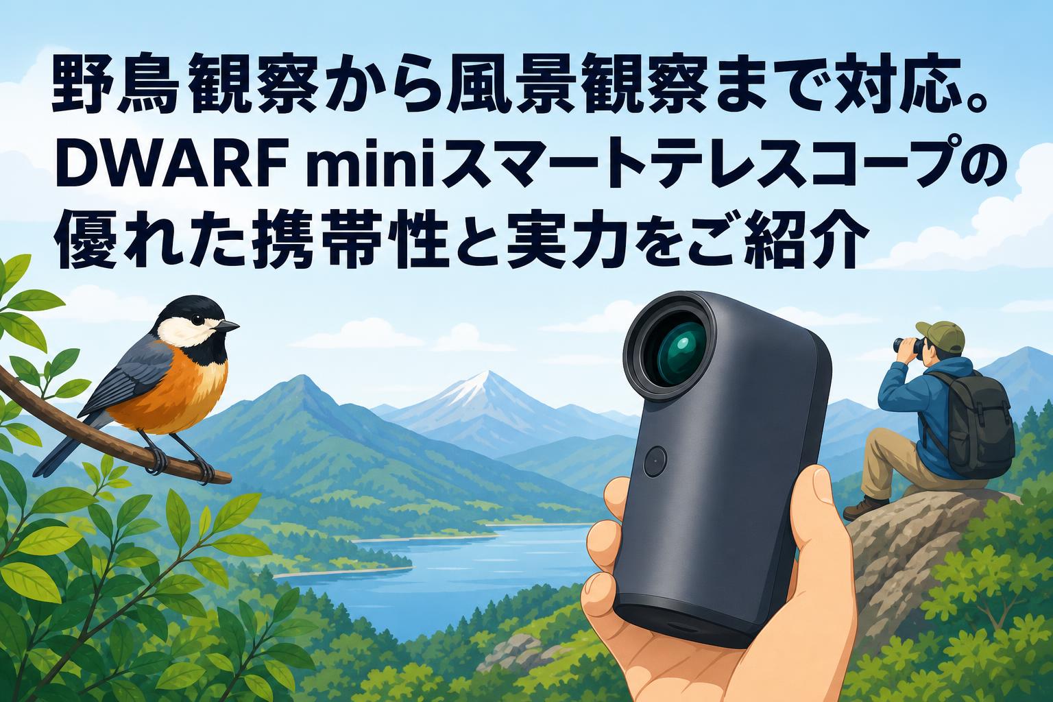 野鳥観察から風景観察まで対応。DWARF miniスマートテレスコープの優れた携帯性と実力をご紹介