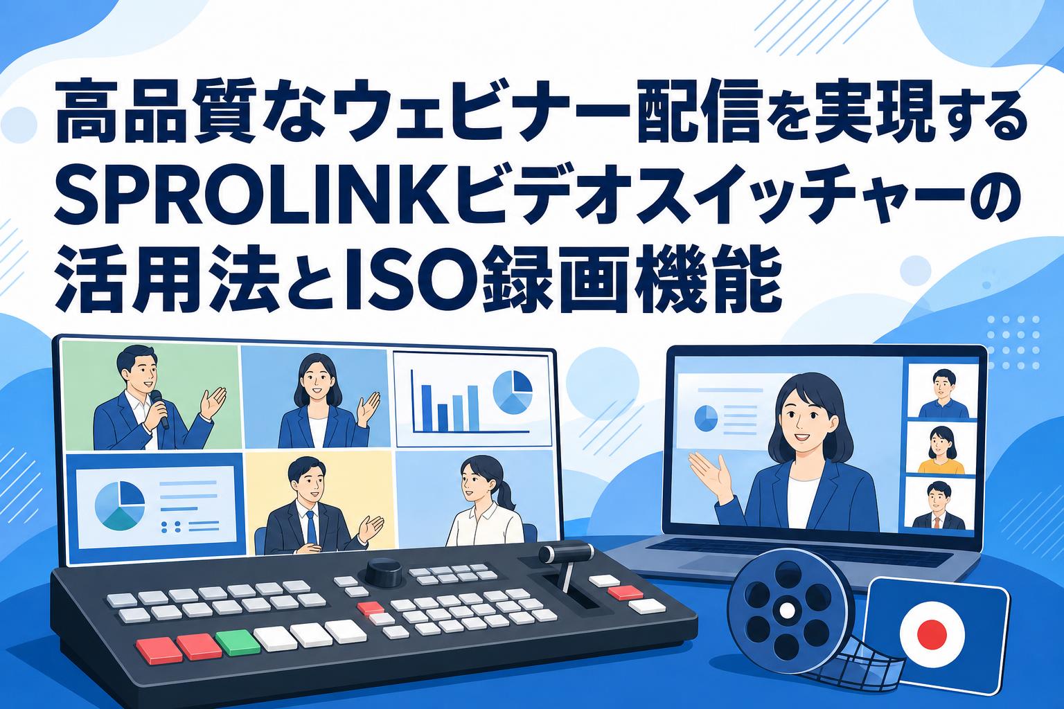 高品質なウェビナー配信を実現するSPROLINKビデオスイッチャーの活用法とISO録画機能
