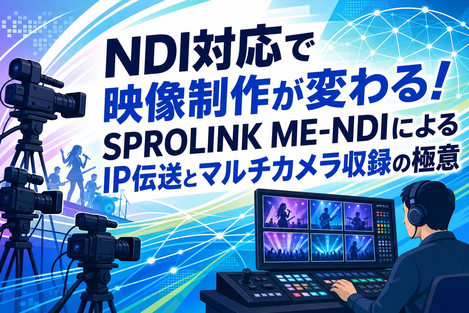 NDI対応で映像制作が変わる！SPROLINK ME-NDIによるIP伝送とマルチカメラ収録の極意
