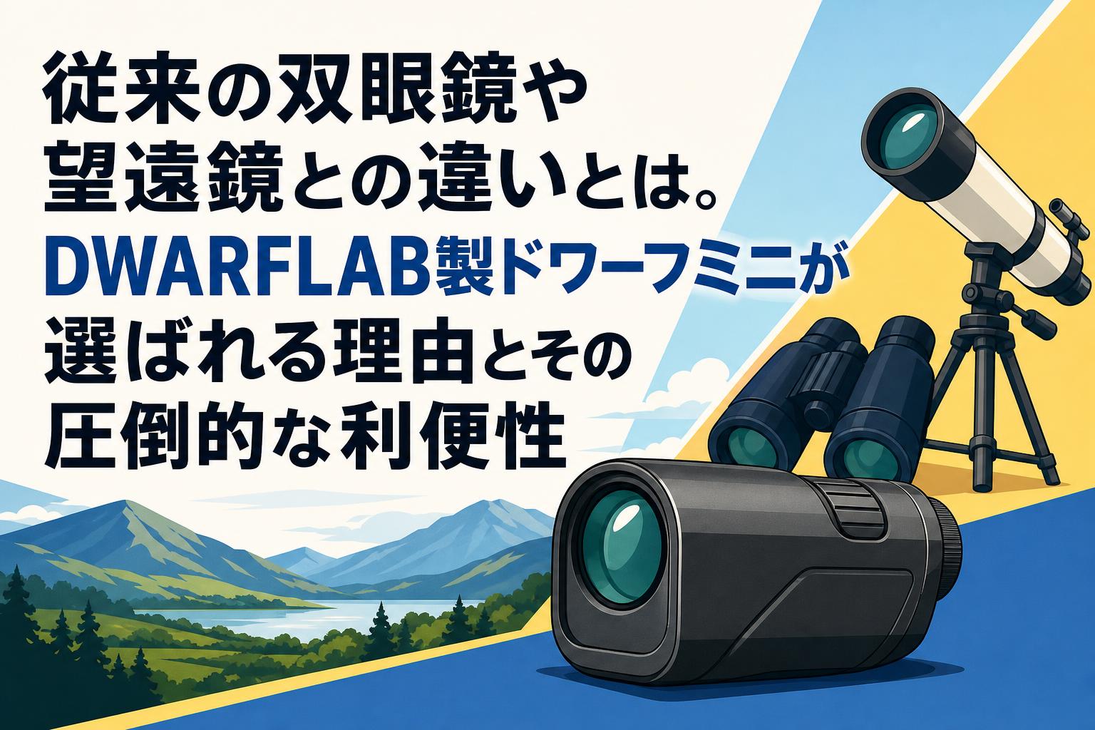 従来の双眼鏡や望遠鏡との違いとは。DWARFLAB製ドワーフミニが選ばれる理由とその圧倒的な利便性