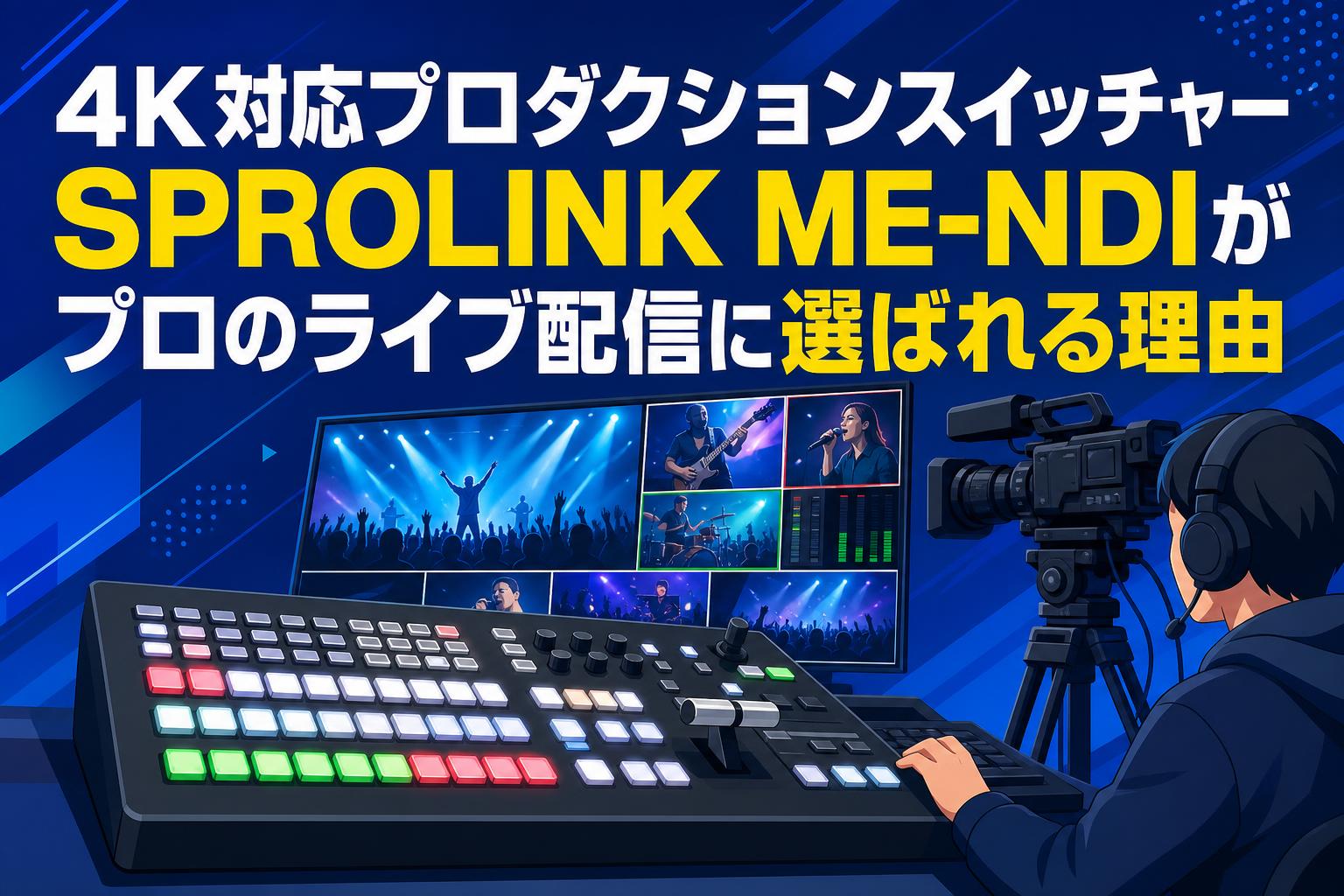 4K対応プロダクションスイッチャーSPROLINK ME-NDIがプロのライブ配信に選ばれる理由