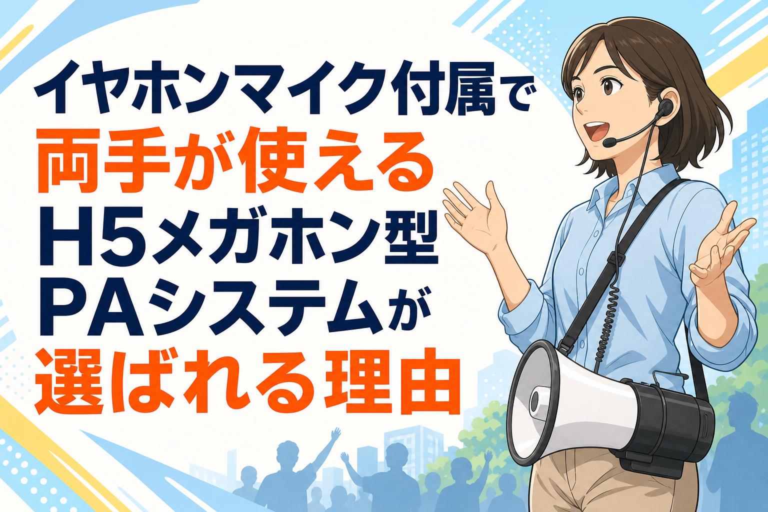 イヤホンマイク付属で両手が使えるH5メガホン型PAシステムが選ばれる理由