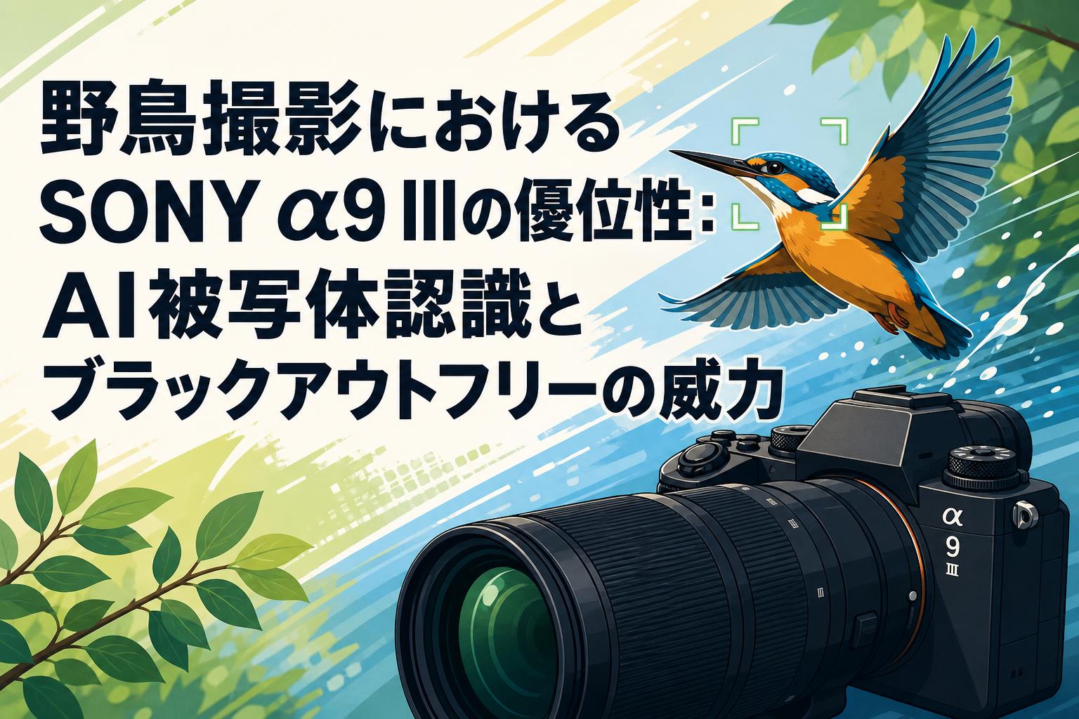 野鳥撮影におけるSONY α9 IIIの優位性：AI被写体認識とブラックアウトフリーの威力