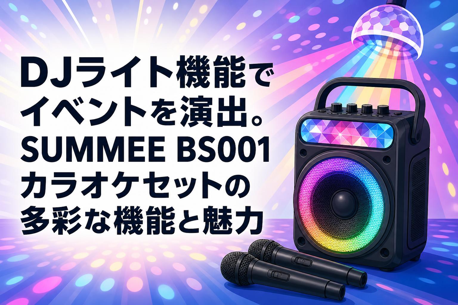 DJライト機能でイベントを演出。SUMMEE BS001カラオケセットの多彩な機能と魅力