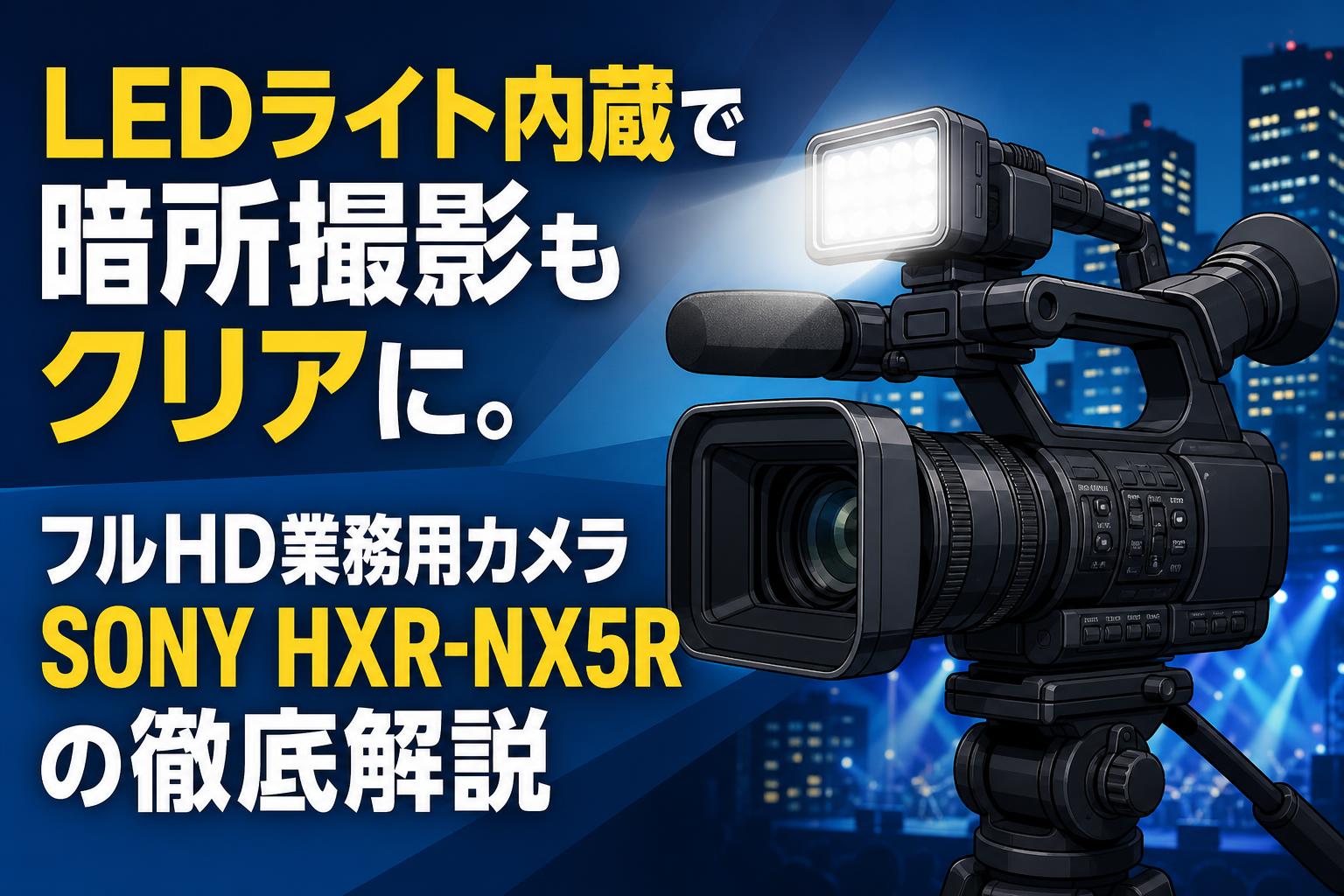 LEDライト内蔵で暗所撮影もクリアに。フルHD業務用カメラSONY HXR-NX5Rの徹底解説
