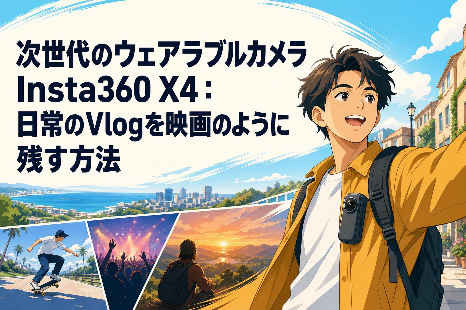 次世代のウェアラブルカメラInsta360 X4：日常のVlogを映画のように残す方法