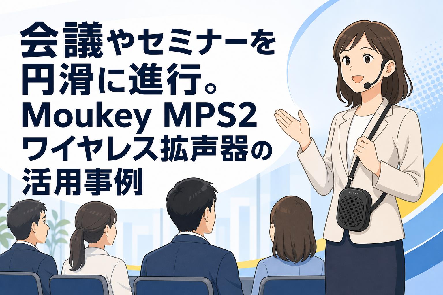 会議やセミナーを円滑に進行。Moukey MPS2ワイヤレス拡声器の活用事例