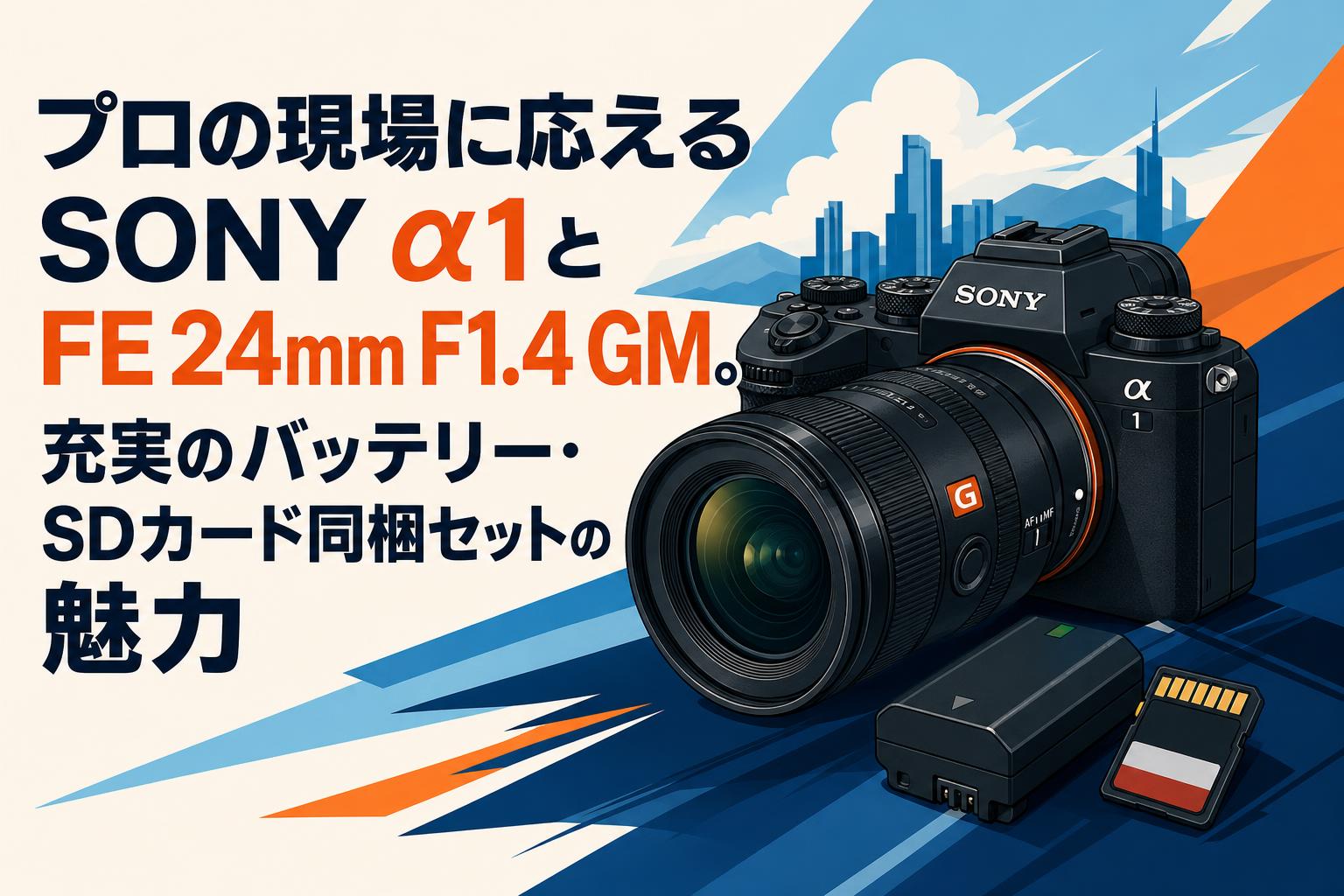 プロの現場に応えるSONY α1とFE 24mm F1.4 GM。充実のバッテリー・SDカード同梱セットの魅力