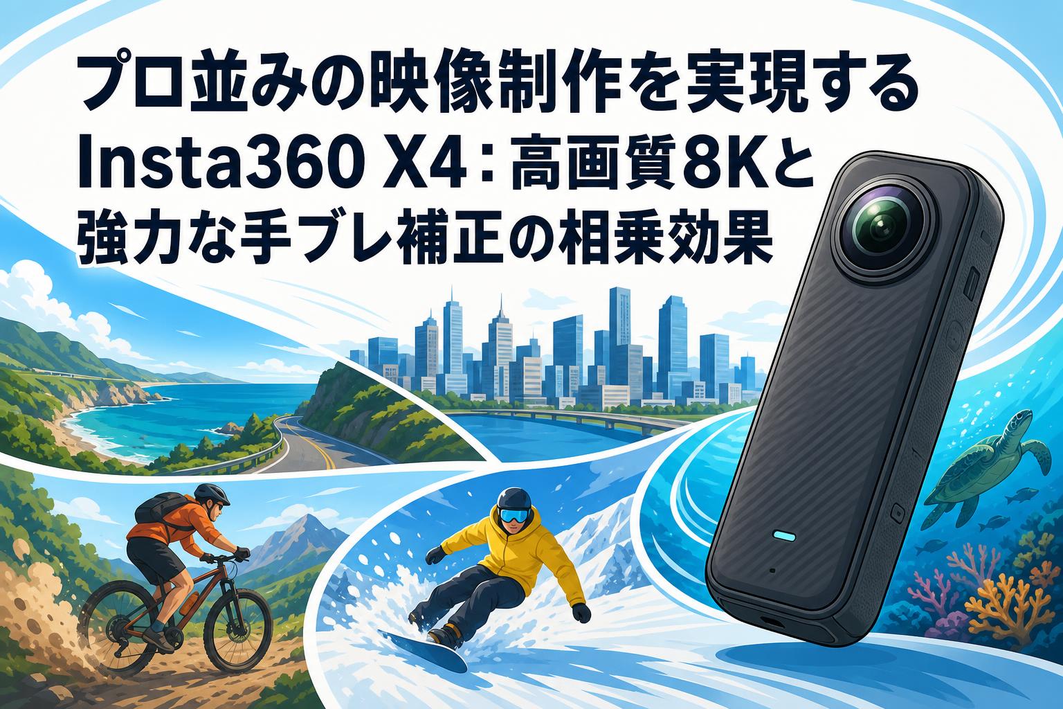 プロ並みの映像制作を実現するInsta360 X4：高画質8Kと強力な手ブレ補正の相乗効果