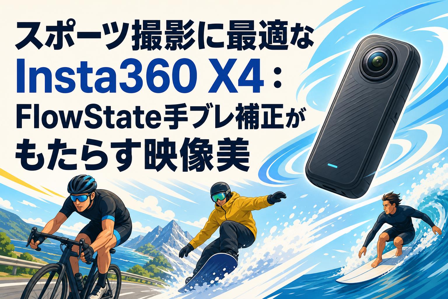 スポーツ撮影に最適なInsta360 X4：FlowState手ブレ補正がもたらす映像美