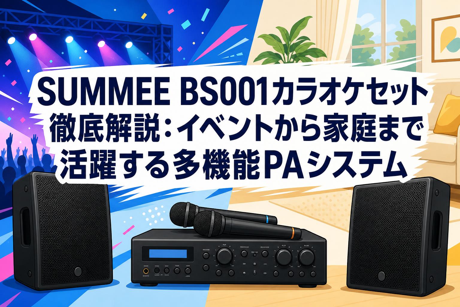 SUMMEE BS001カラオケセット徹底解説：イベントから家庭まで活躍する多機能PAシステム