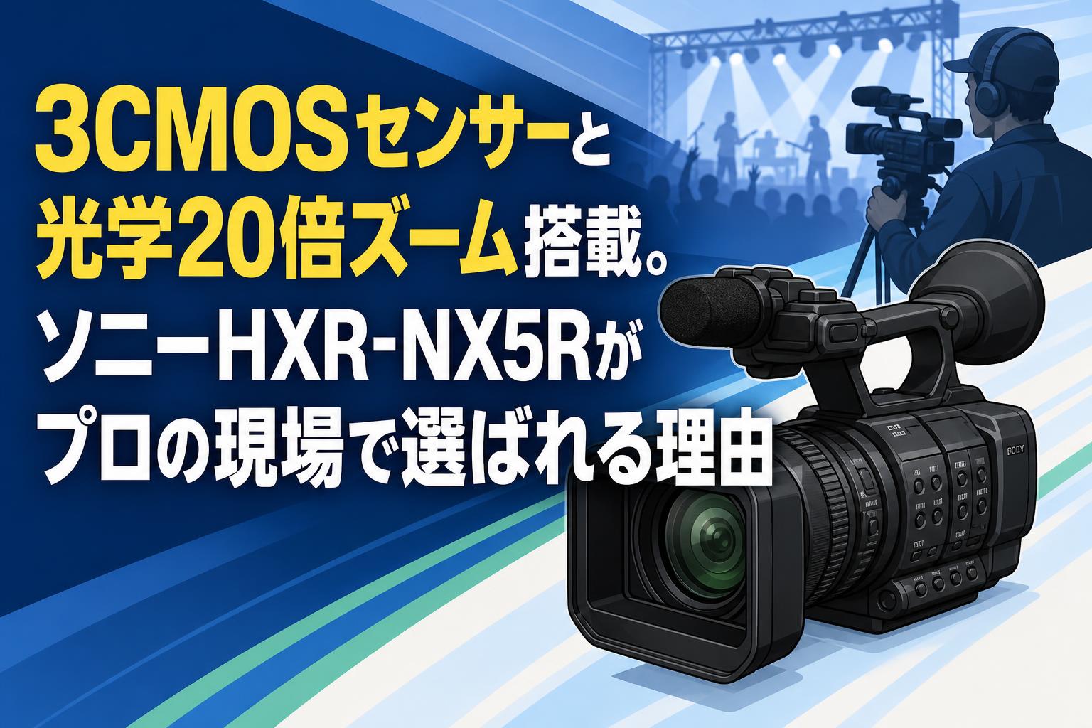 3CMOSセンサーと光学20倍ズーム搭載。ソニーHXR-NX5Rがプロの現場で選ばれる理由