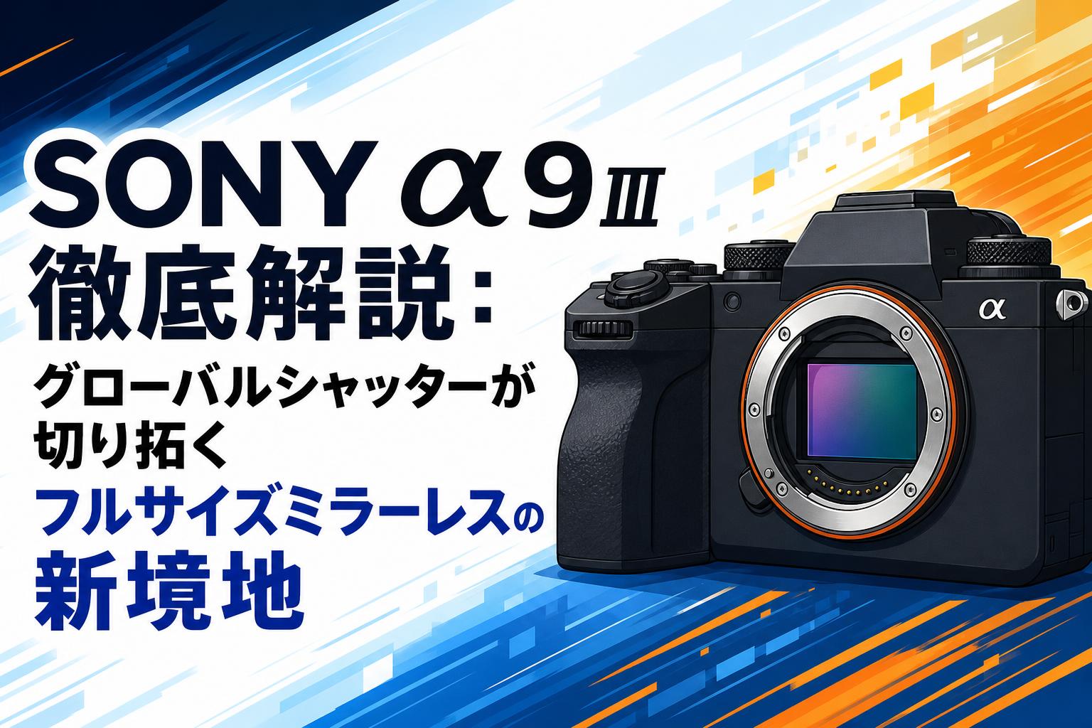 SONY α9 III徹底解説：グローバルシャッターが切り拓くフルサイズミラーレスの新境地