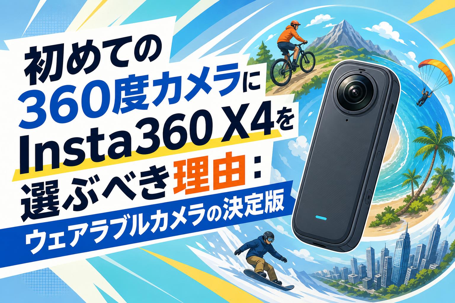 初めての360度カメラにInsta360 X4を選ぶべき理由：ウェアラブルカメラの決定版