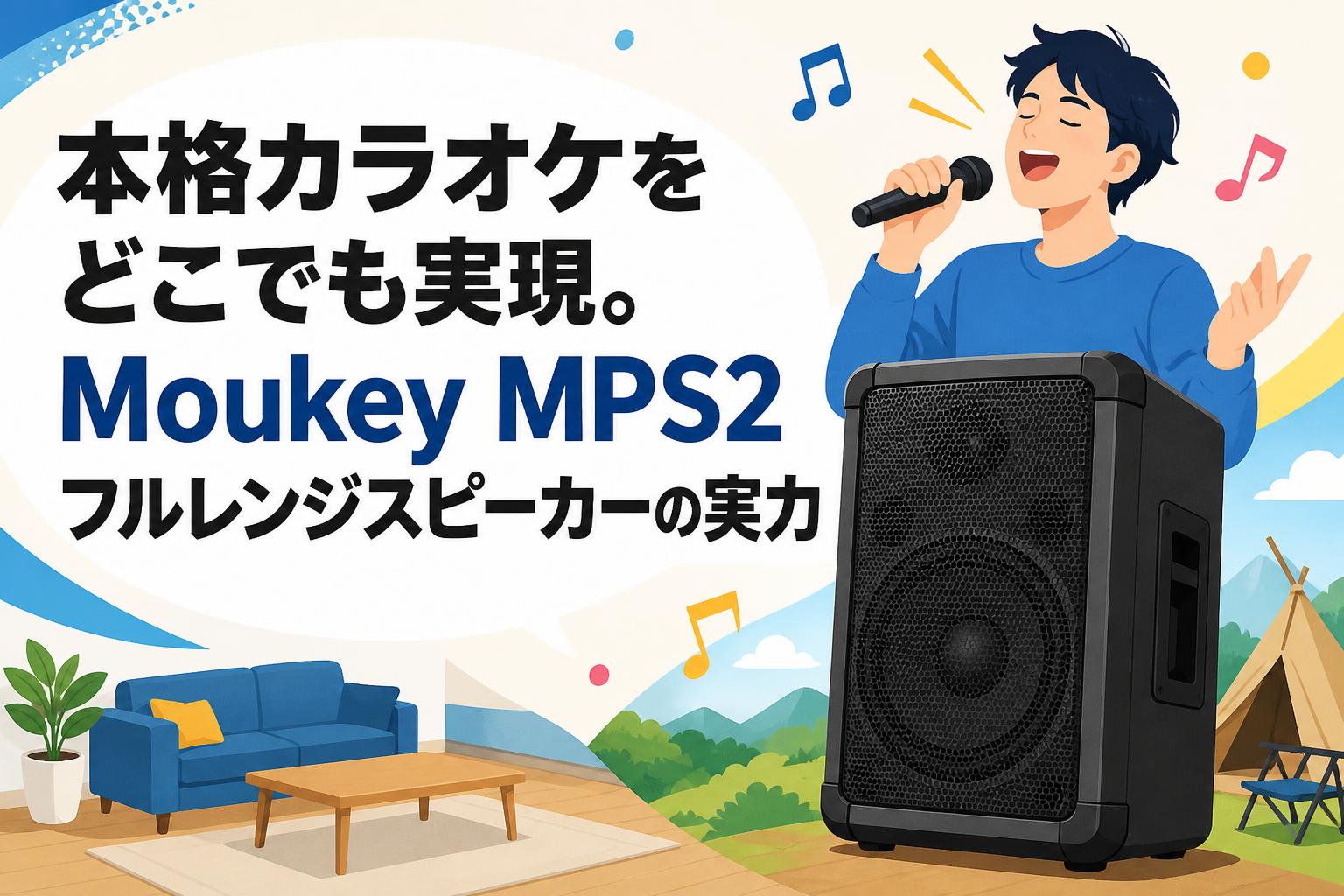 本格カラオケをどこでも実現。Moukey MPS2フルレンジスピーカーの実力