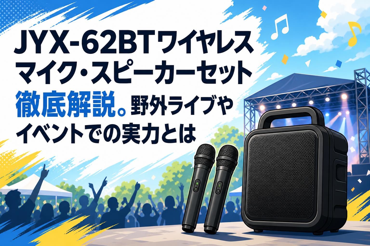 JYX-62BTワイヤレスマイク・スピーカーセット徹底解説。野外ライブやイベントでの実力とは