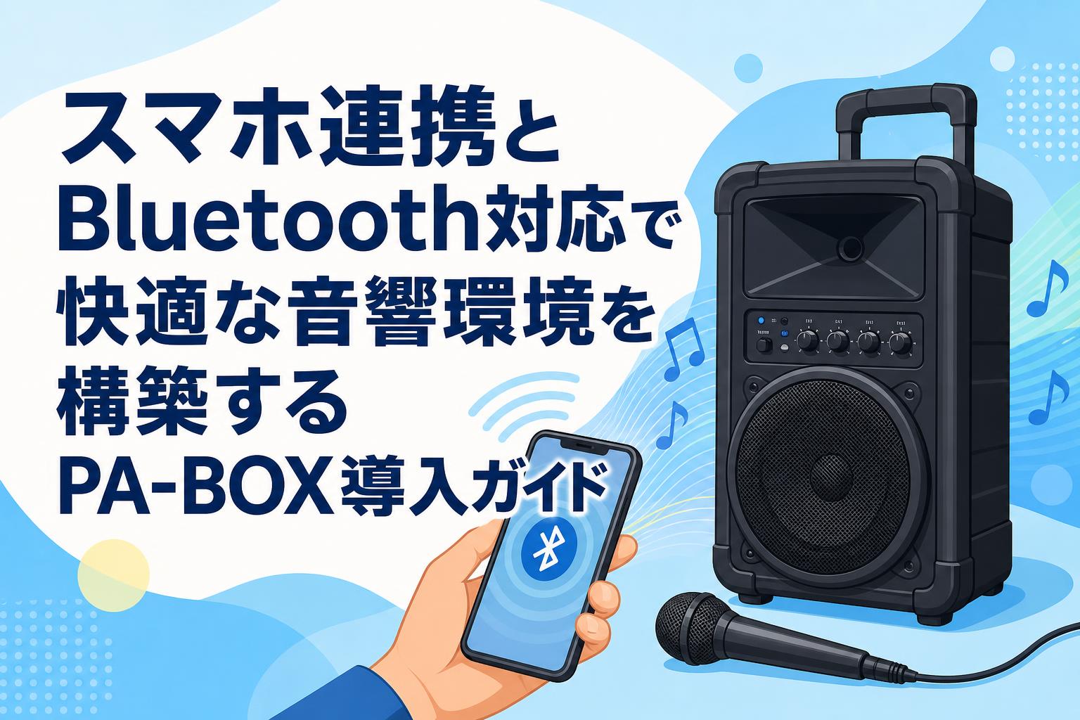 スマホ連携とBluetooth対応で快適な音響環境を構築するPA-BOX導入ガイド