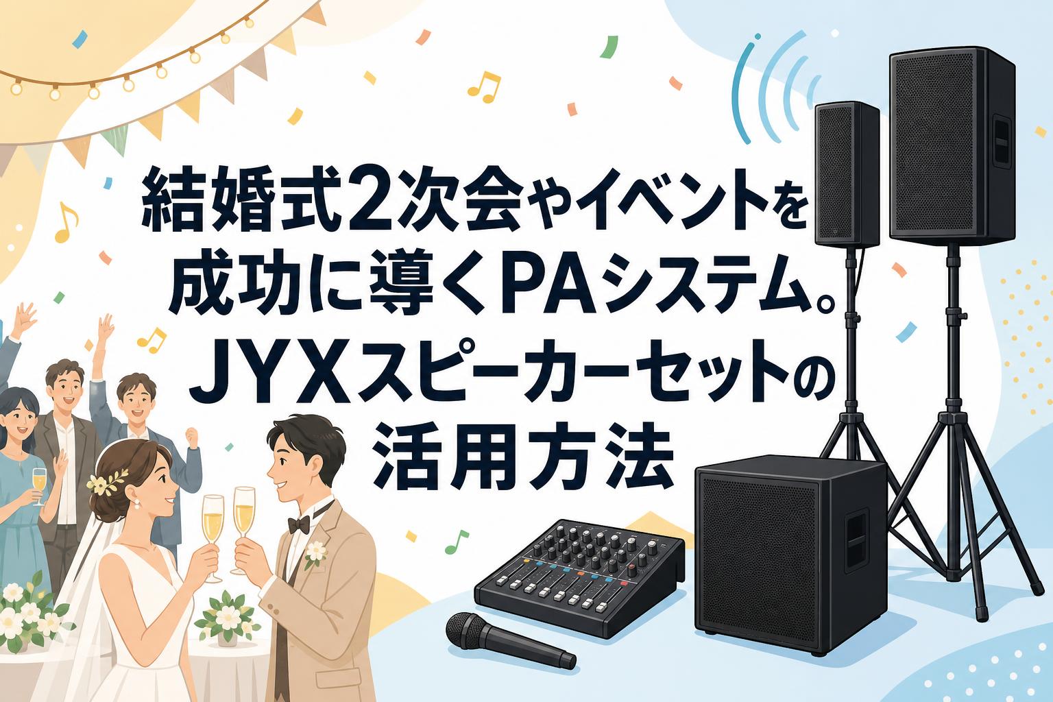 結婚式2次会やイベントを成功に導くPAシステム。JYXスピーカーセットの活用方法