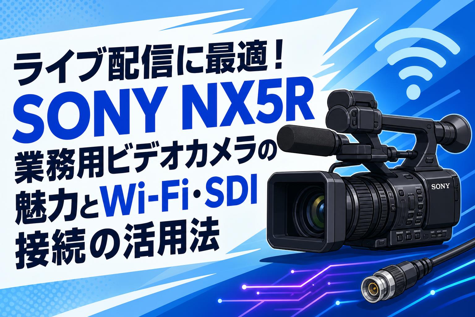 ライブ配信に最適！SONY NX5R業務用ビデオカメラの魅力とWi-Fi・SDI接続の活用法