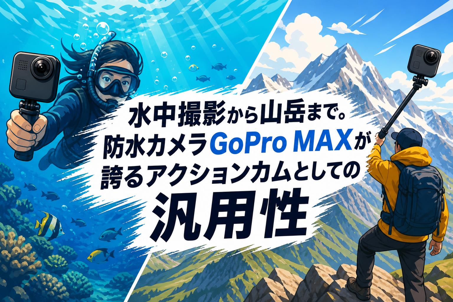 水中撮影から山岳まで。防水カメラGoPro MAXが誇るアクションカムとしての汎用性