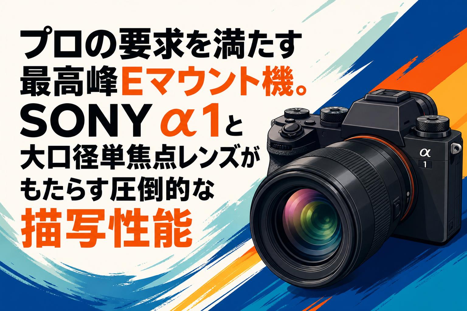 プロの要求を満たす最高峰Eマウント機。SONY α1と大口径単焦点レンズがもたらす圧倒的な描写性能