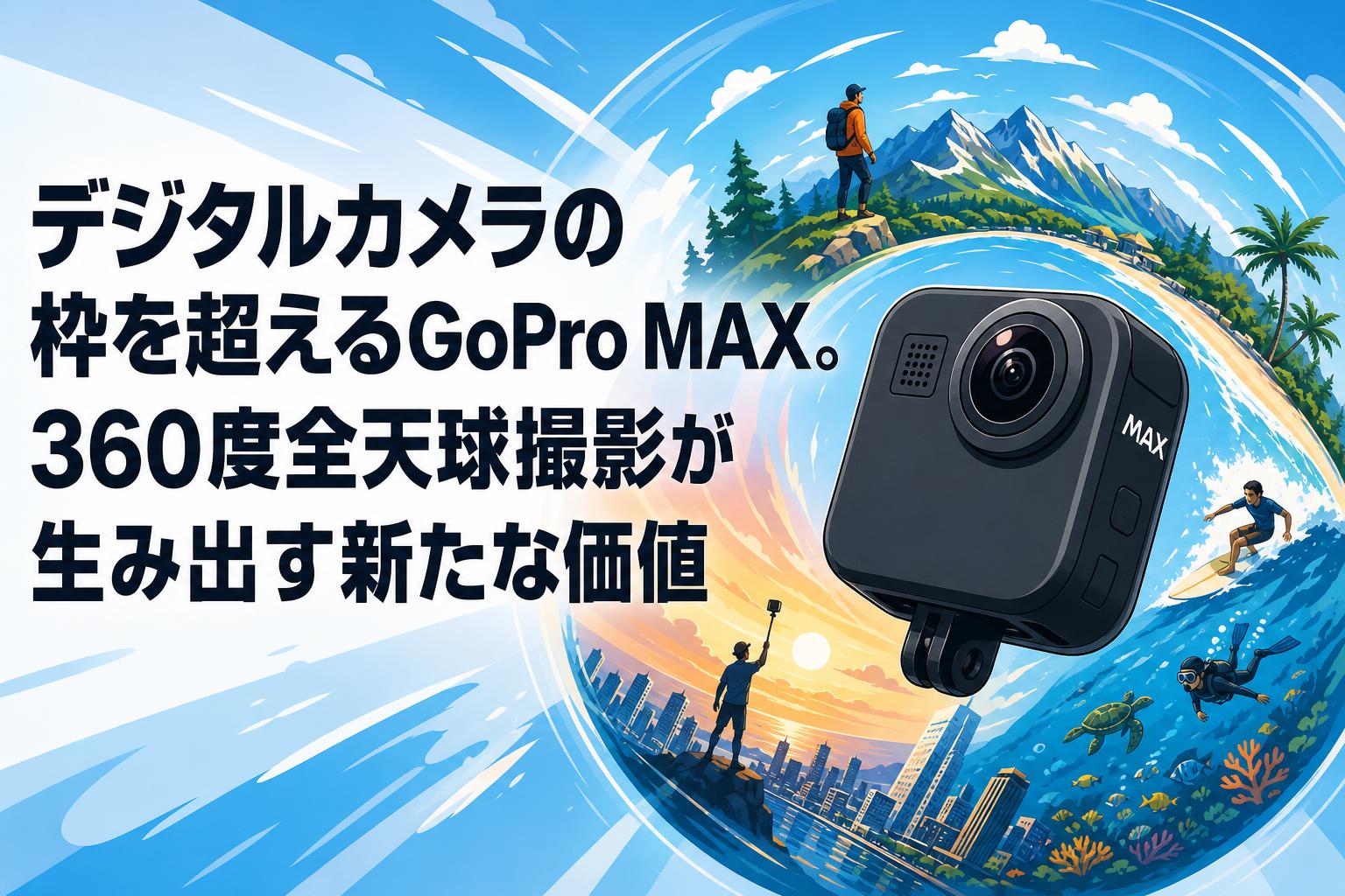 デジタルカメラの枠を超えるGoPro MAX。360度全天球撮影が生み出す新たな価値