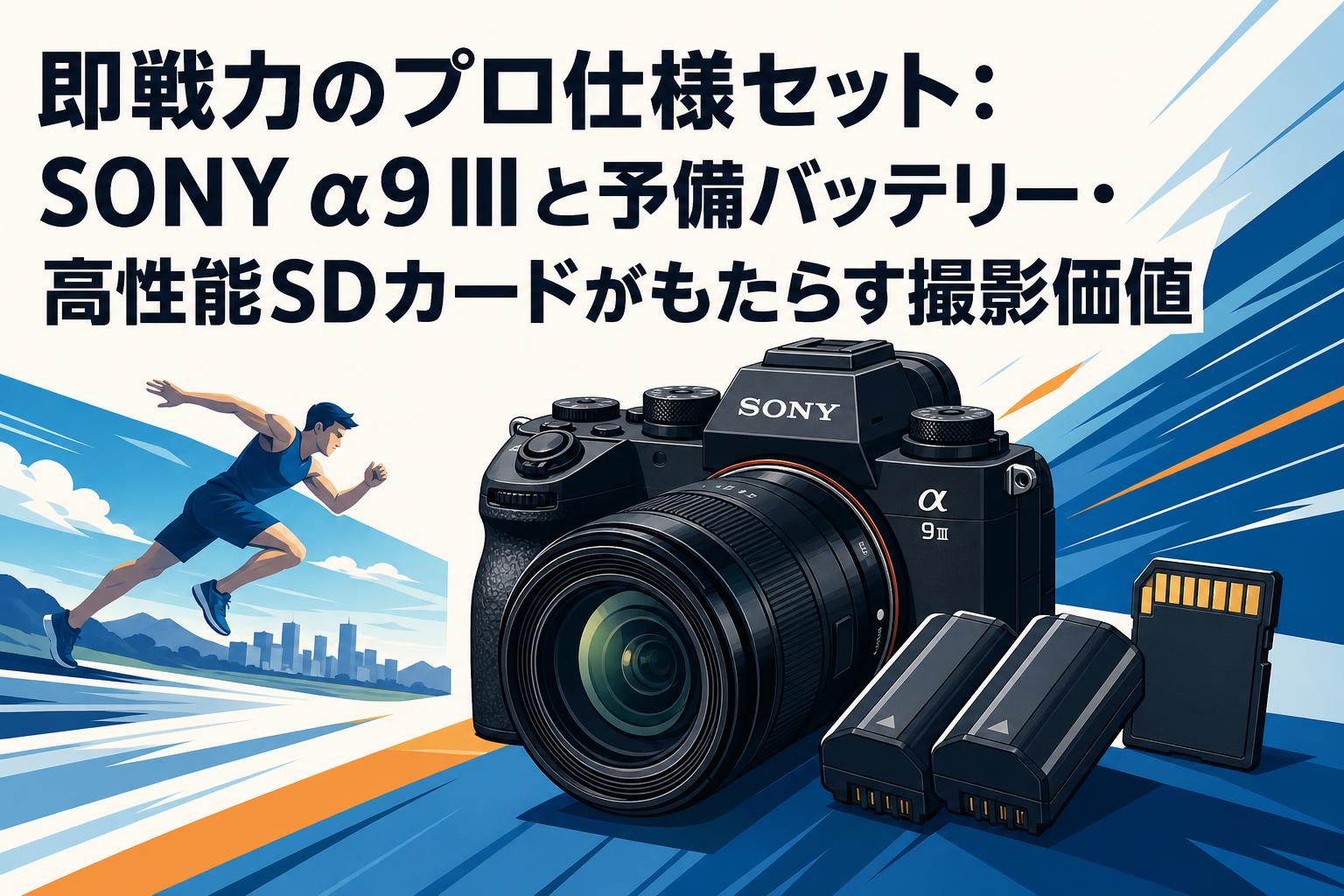 即戦力のプロ仕様セット：SONY α9 IIIと予備バッテリー・高性能SDカードがもたらす撮影価値