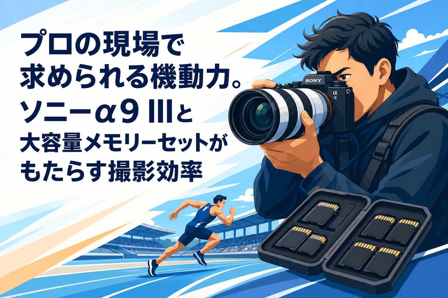 プロの現場で求められる機動力。ソニーα9 IIIと大容量メモリーセットがもたらす撮影効率