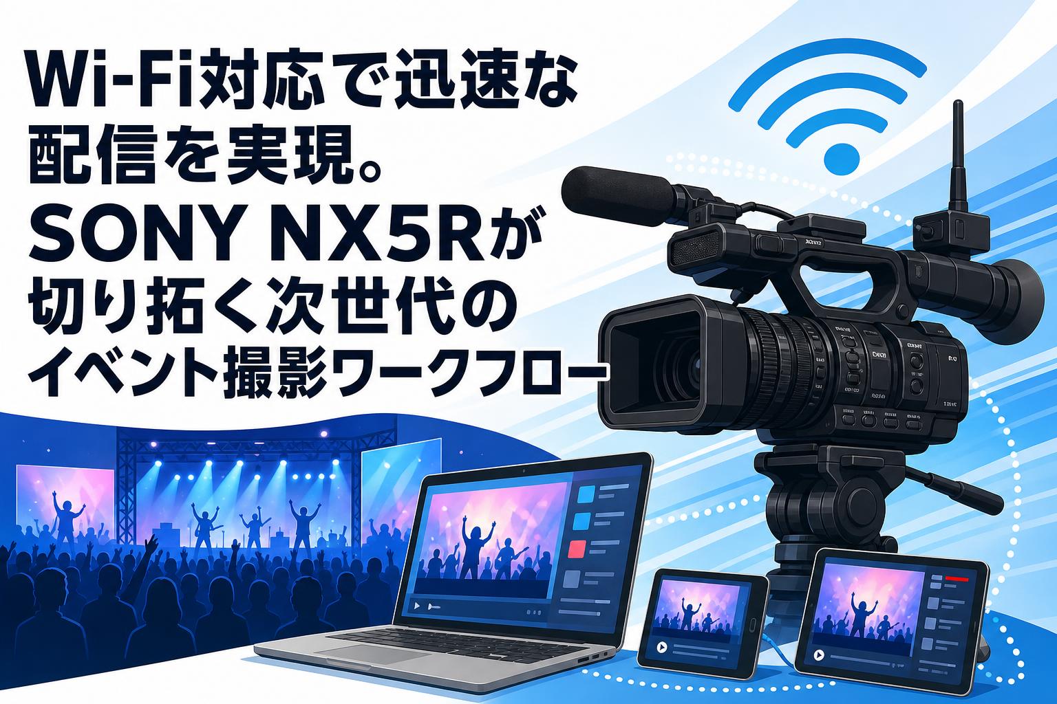 Wi-Fi対応で迅速な配信を実現。SONY NX5Rが切り拓く次世代のイベント撮影ワークフロー
