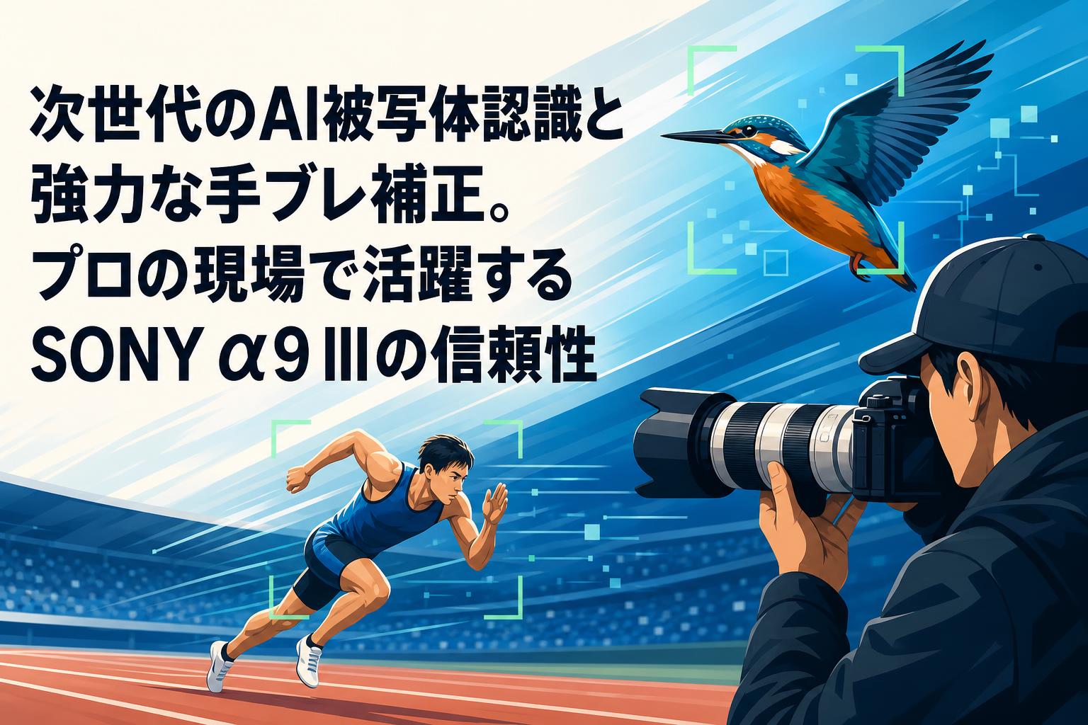 次世代のAI被写体認識と強力な手ブレ補正。プロの現場で活躍するSONY α9 IIIの信頼性