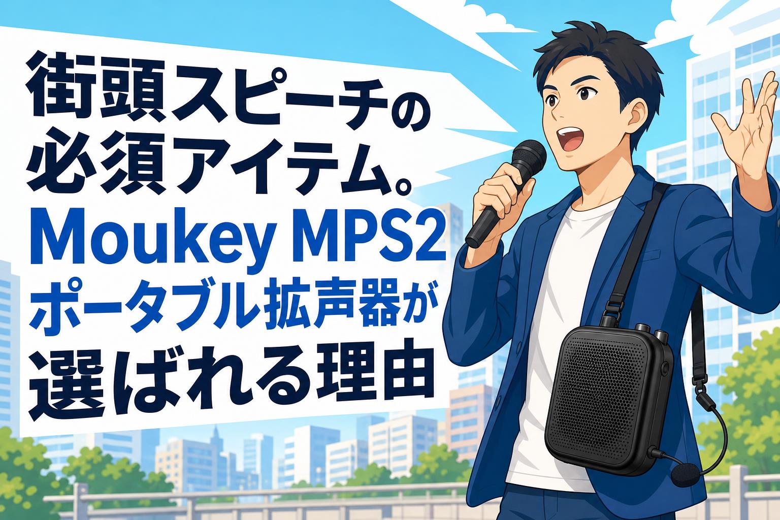 街頭スピーチの必須アイテム。Moukey MPS2ポータブル拡声器が選ばれる理由