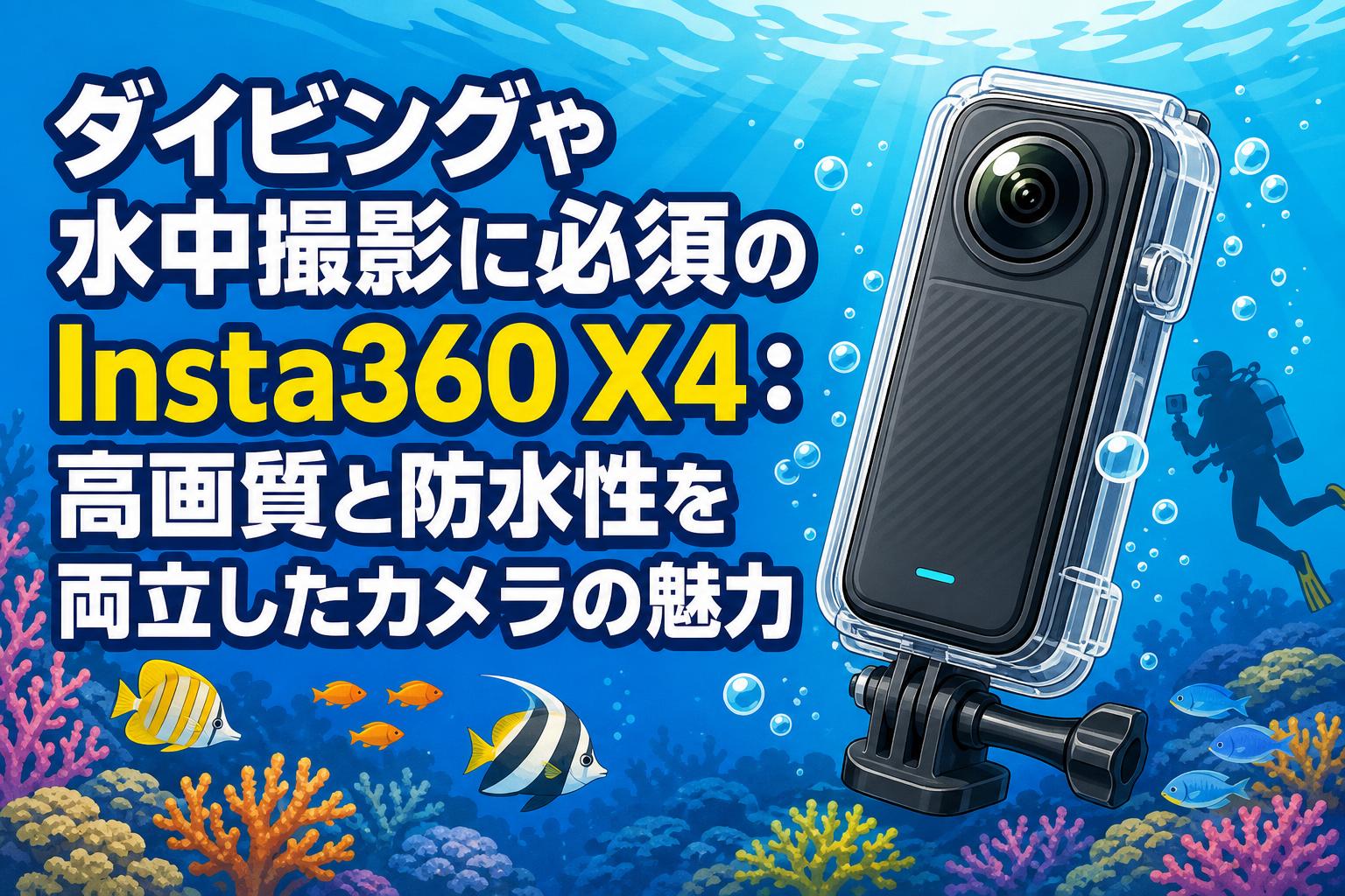 ダイビングや水中撮影に必須のInsta360 X4：高画質と防水性を両立したカメラの魅力