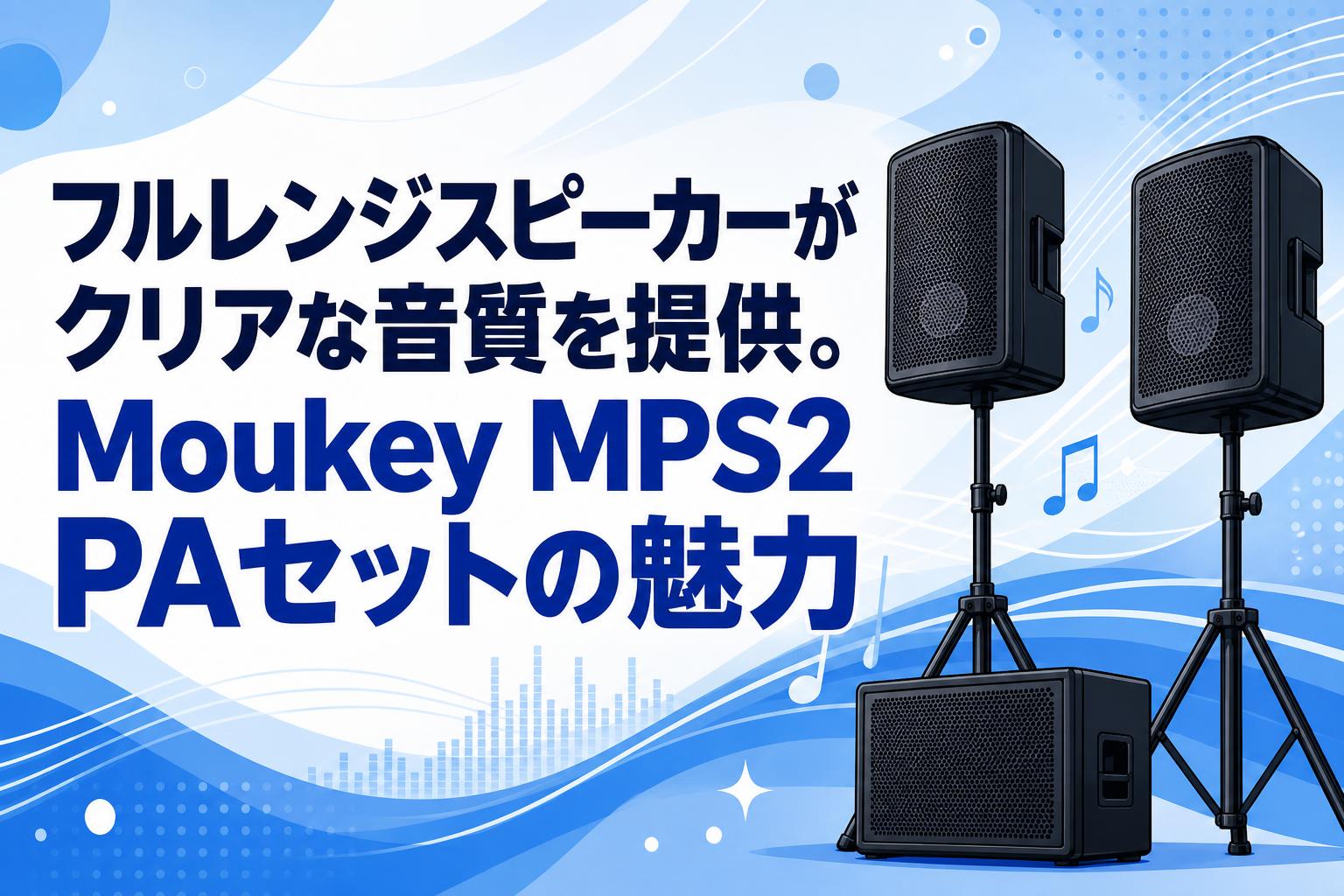 フルレンジスピーカーがクリアな音質を提供。Moukey MPS2 PAセットの魅力