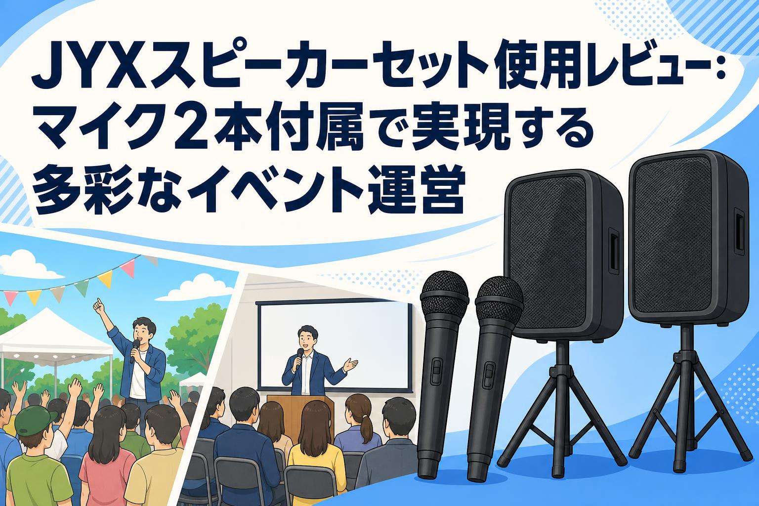 JYXスピーカーセット使用レビュー：マイク2本付属で実現する多彩なイベント運営