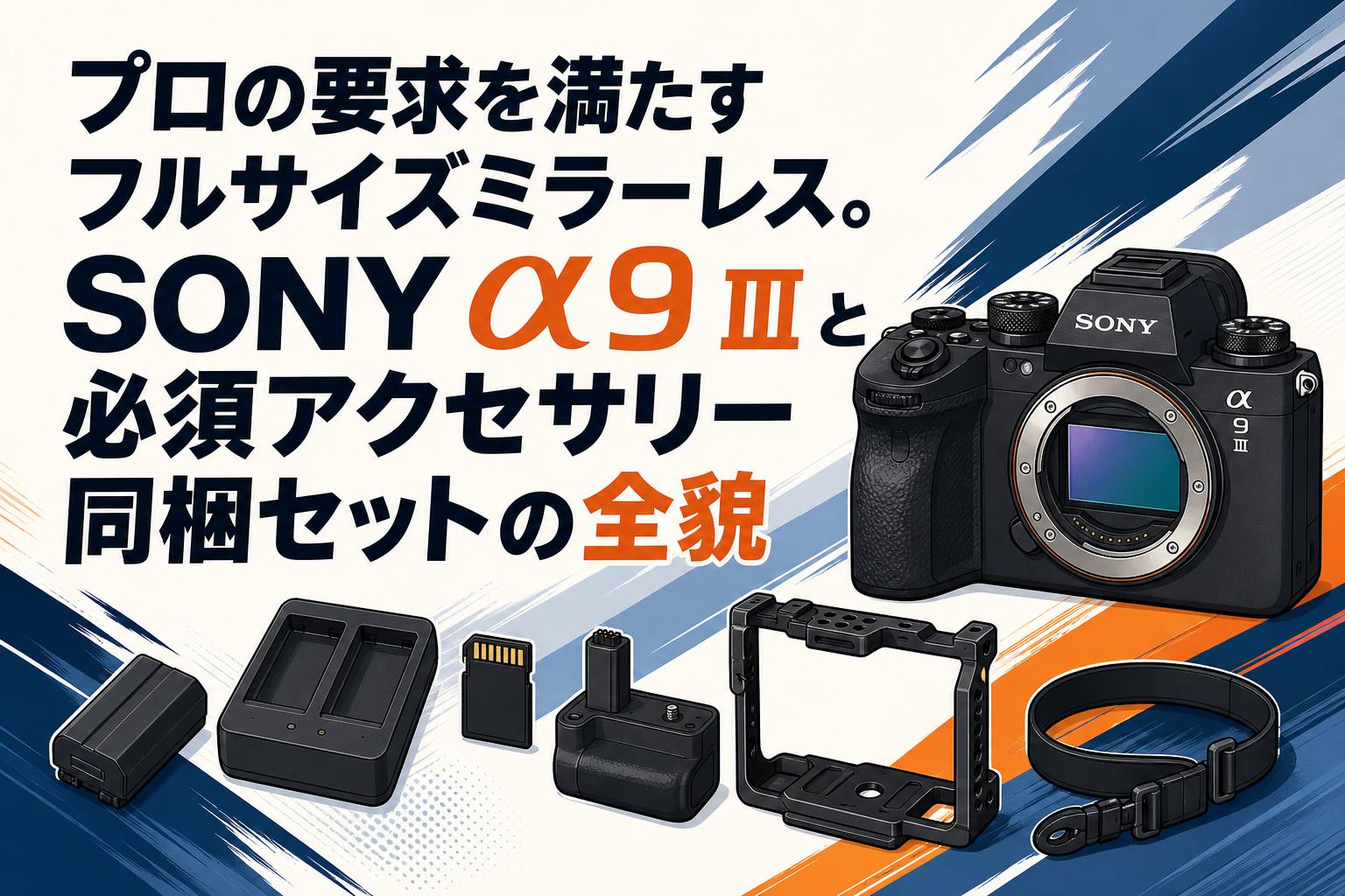 プロの要求を満たすフルサイズミラーレス。SONY α9 Ⅲと必須アクセサリー同梱セットの全貌