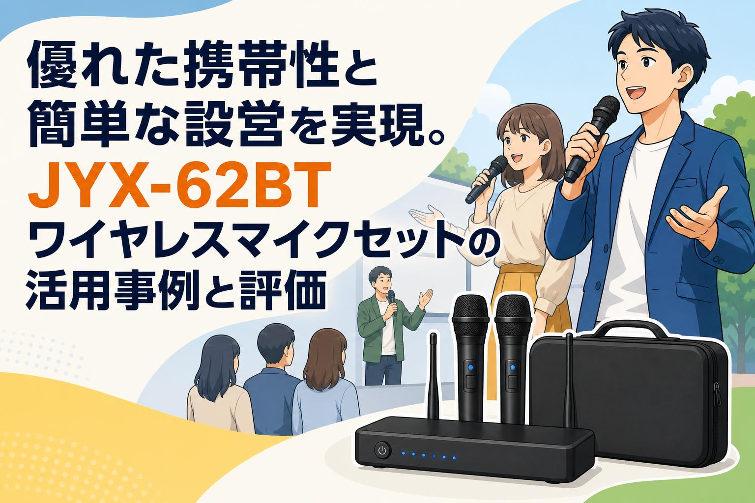 優れた携帯性と簡単な設営を実現。JYX-62BTワイヤレスマイクセットの活用事例と評価